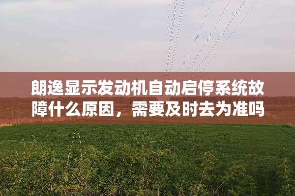 朗逸显示发动机自动启停系统故障什么原因，需要及时去为准吗？