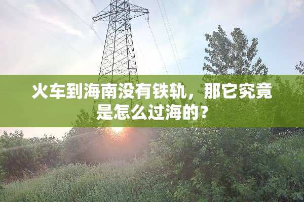 火车到海南没有铁轨，那它究竟是怎么过海的？