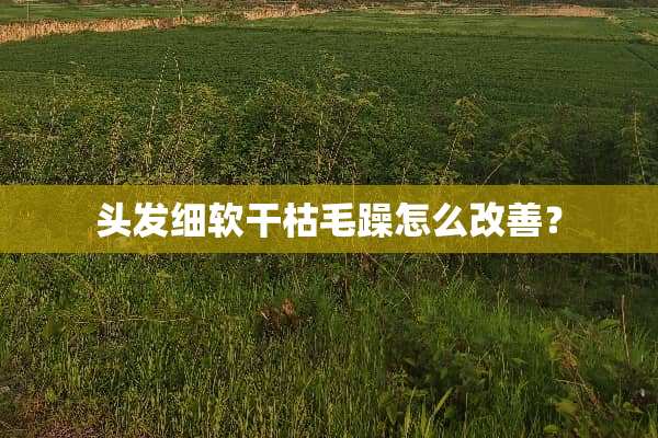 头发细软干枯毛躁怎么改善？
