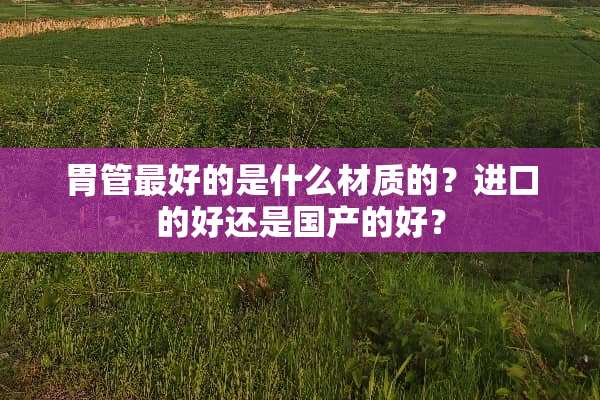 胃管最好的是什么材质的？进口的好还是国产的好？
