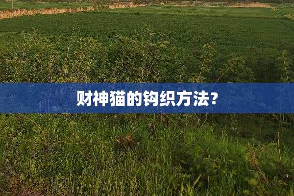财神猫的钩织方法？