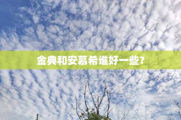 金典和安慕希谁好一些？