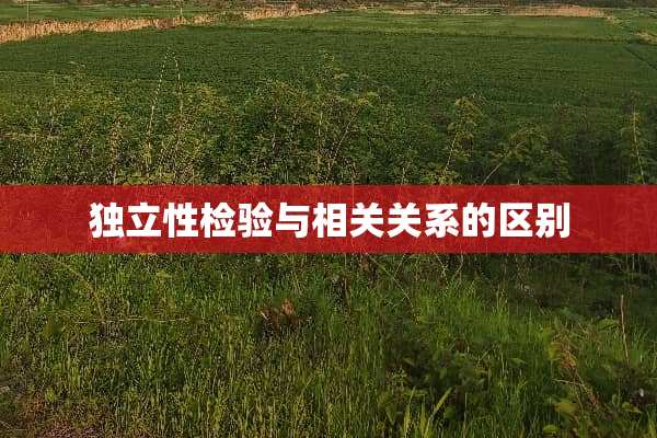 **性检验与相关关系的区别