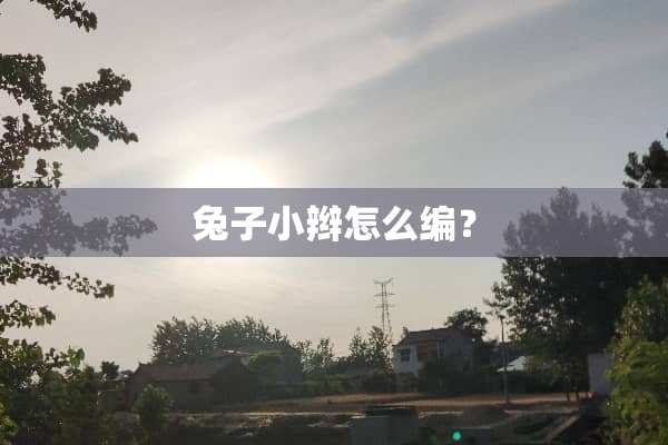 兔子小辫怎么编？