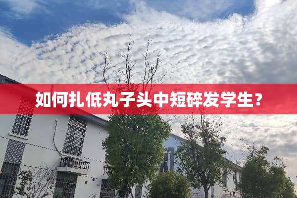 如何扎低丸子头中短碎发学生？