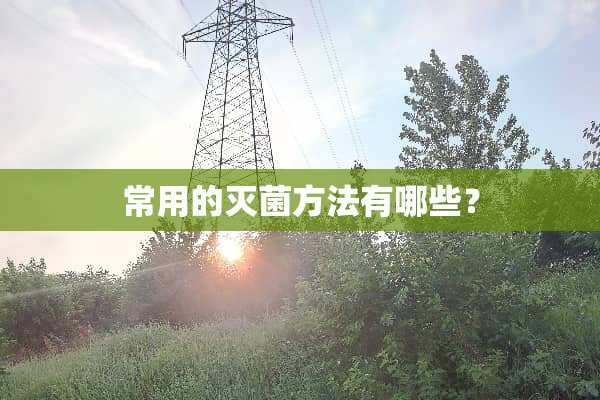常用的灭菌方法有哪些？