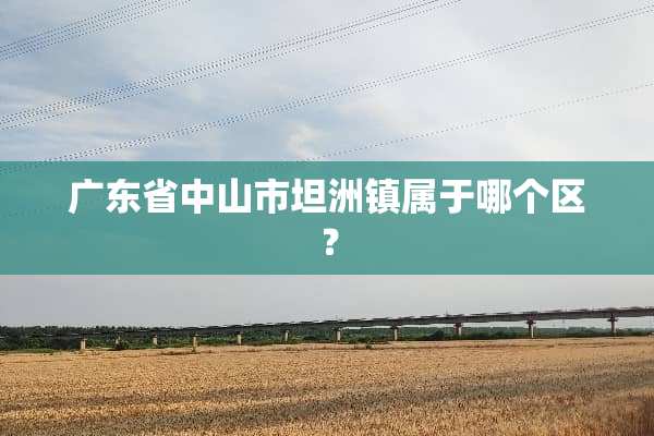 广东省中山市坦洲镇属于哪个区？
