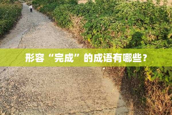 形容“完成”的成语有哪些？
