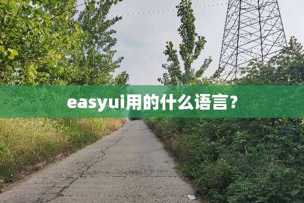 easyui用的什么语言？