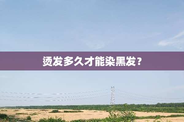 烫发多久才能染黑发？