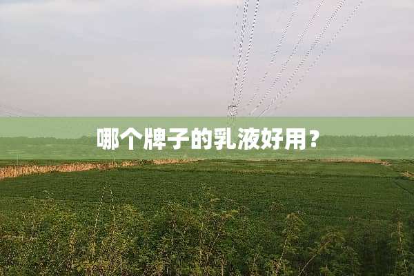 哪个牌子的*液好用？