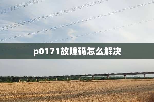 p0171故障码怎么解决