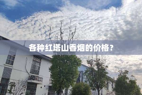 各种红塔山香烟的价格？