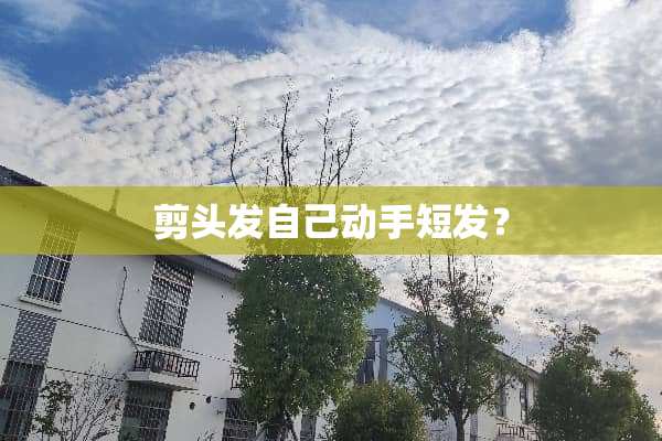 剪头发自己动手短发？