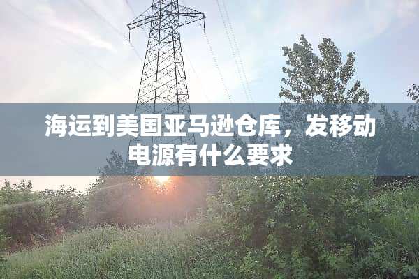 海运到美国亚马逊仓库，发移动电源有什么要求