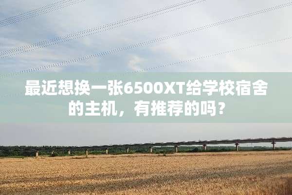 最近想换一张6500XT给学校宿舍的主机，有推荐的吗？