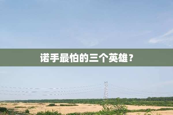 诺手最怕的三个英雄？