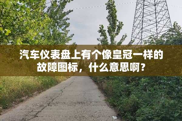 汽车仪表盘上有个像皇冠一样的故障图标，什么意思啊？