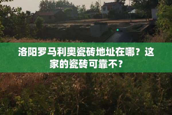 洛阳罗马利奥瓷砖地址在哪？这家的瓷砖可靠不？
