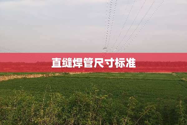 直缝焊管尺寸标准