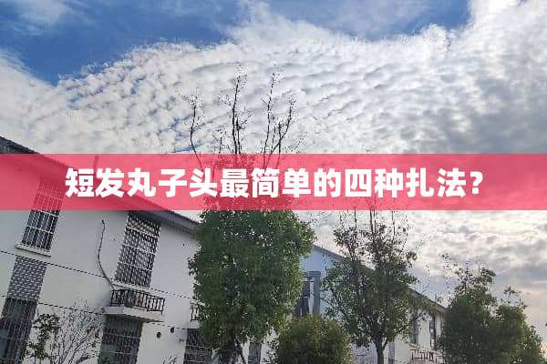 短发丸子头最简单的四种扎法？