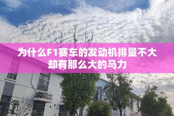 为什么F1赛车的发动机排量不大却有那么大的马力