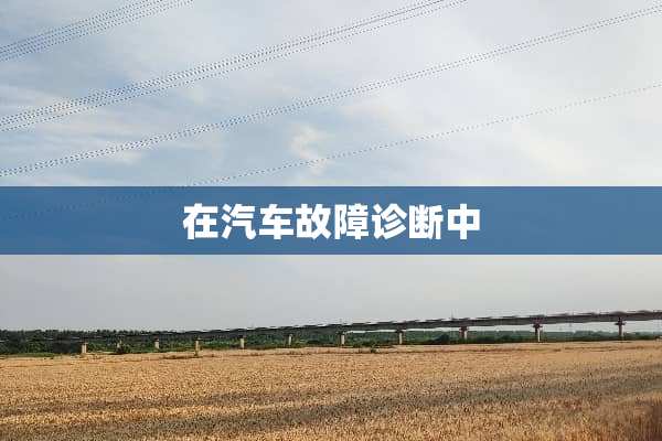 在汽车故障诊断中