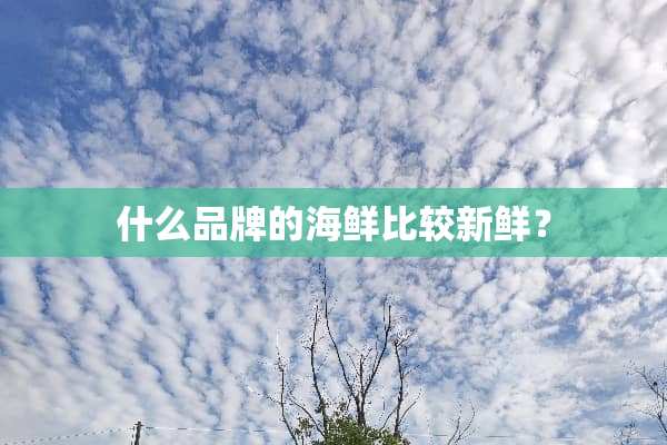 什么品牌的海鲜比较新鲜？