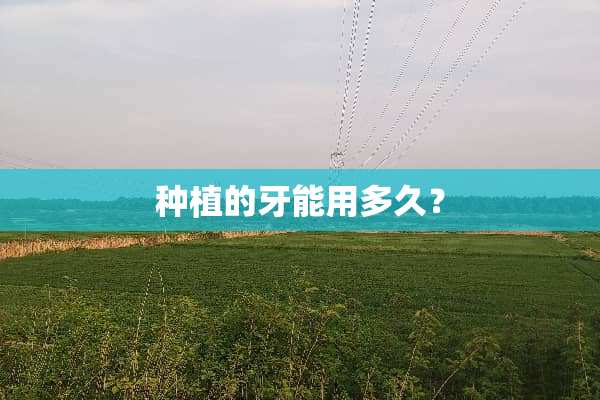 种植的牙能用多久？