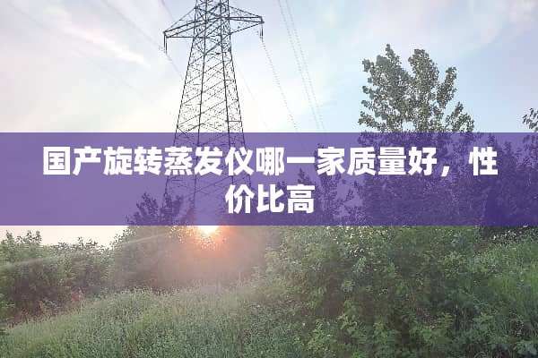 国产旋转蒸发仪哪一家质量好，性价比高