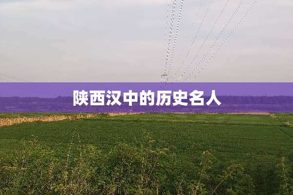 陕西汉中的历史名人