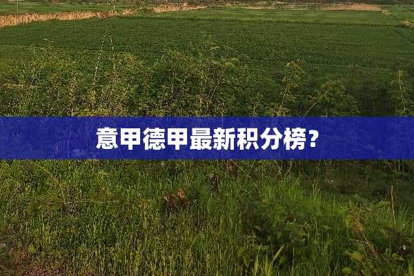 意甲德甲最新积分榜？