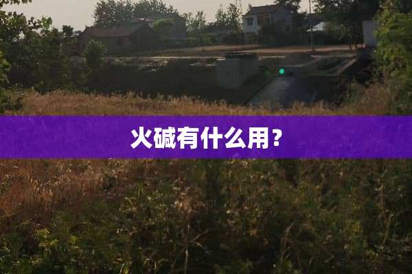 火碱有什么用？
