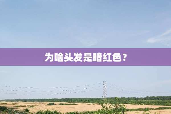 为啥头发是暗红色？