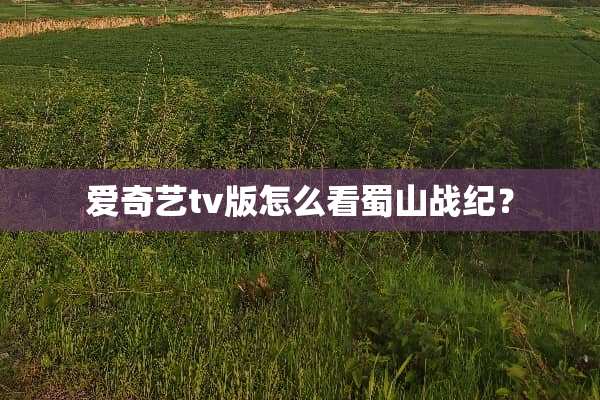 爱奇艺tv版怎么看蜀山战纪？