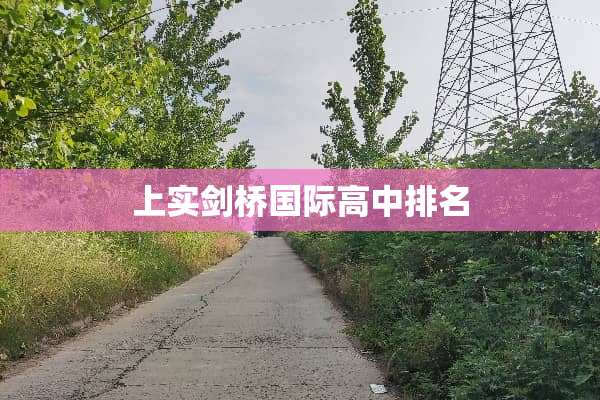 上实剑桥国际高中排名