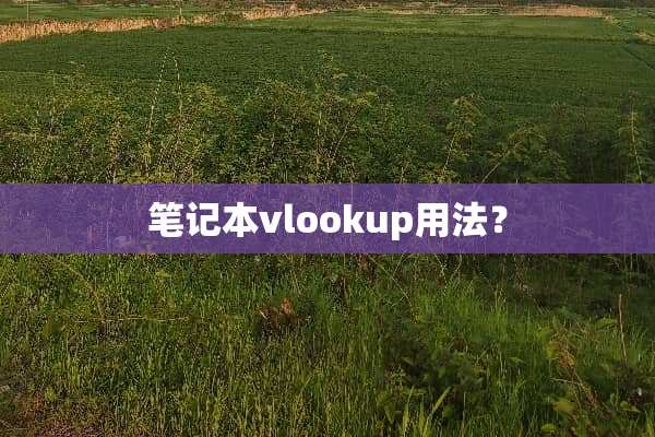 笔记本vlookup用法？