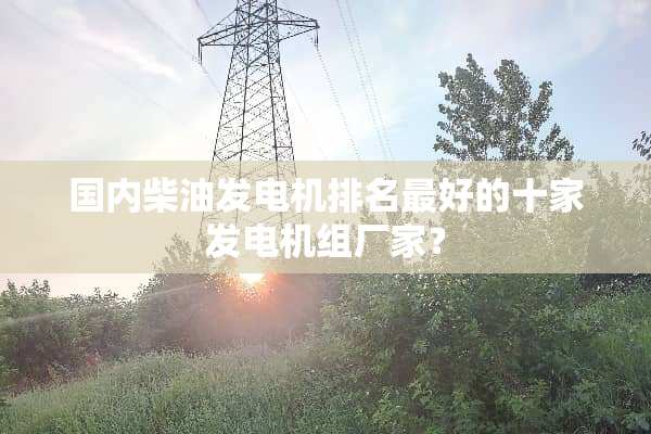 国内柴油发电机排名最好的十家发电机组厂家？