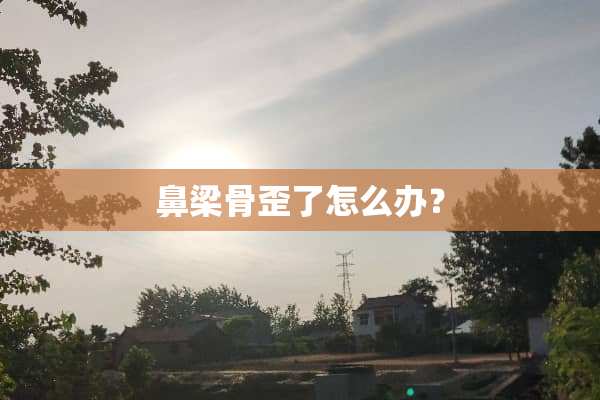 鼻梁骨歪了怎么办？