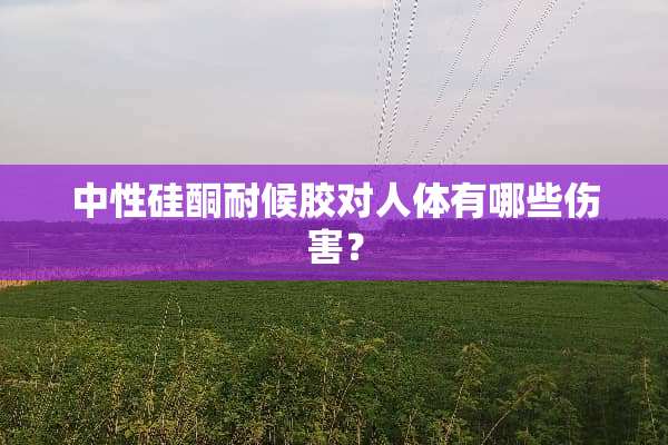 中性硅酮耐候胶对人体有哪些伤害？