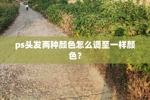 ps头发两种颜色怎么调至一样颜色？
