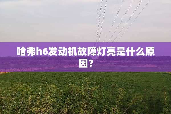哈弗h6发动机故障灯亮是什么原因？