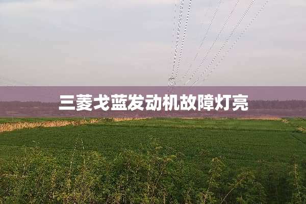 三菱戈蓝发动机故障灯亮
