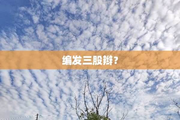 编发三股辫？