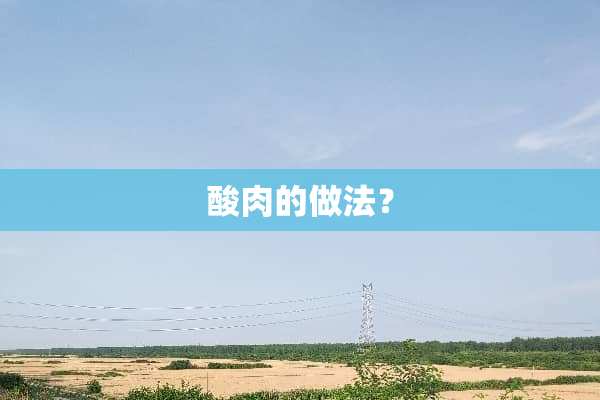 酸肉的做法？