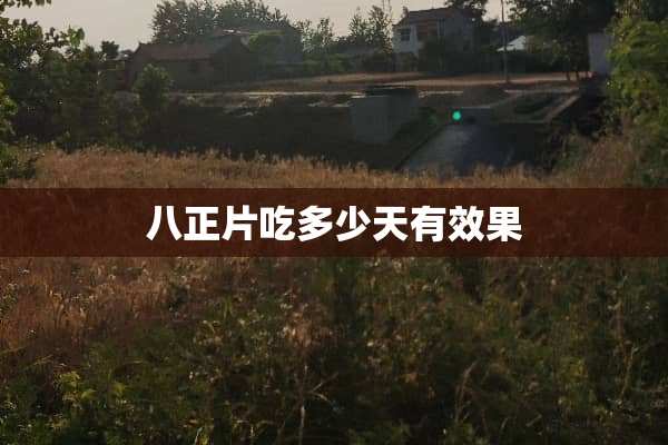 八正片吃多少天有效果