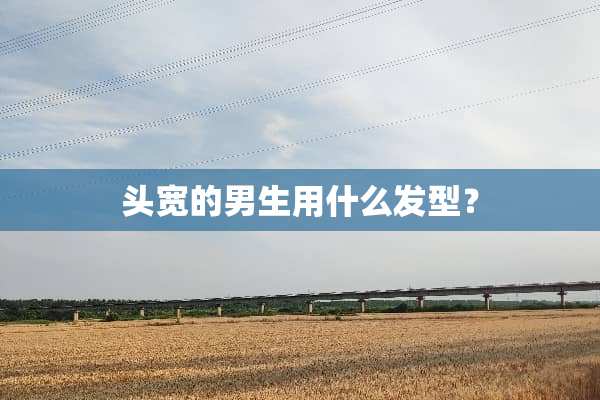 头宽的男生用什么发型？