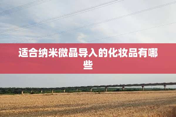 适合纳米微晶导入的化妆品有哪些