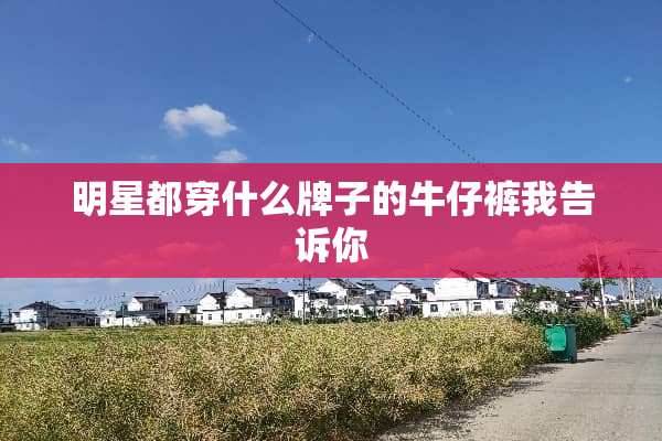 明星都穿什么牌子的牛仔裤我告诉你