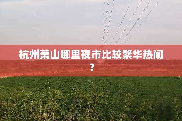 杭州萧山哪里夜市比较繁华热闹？